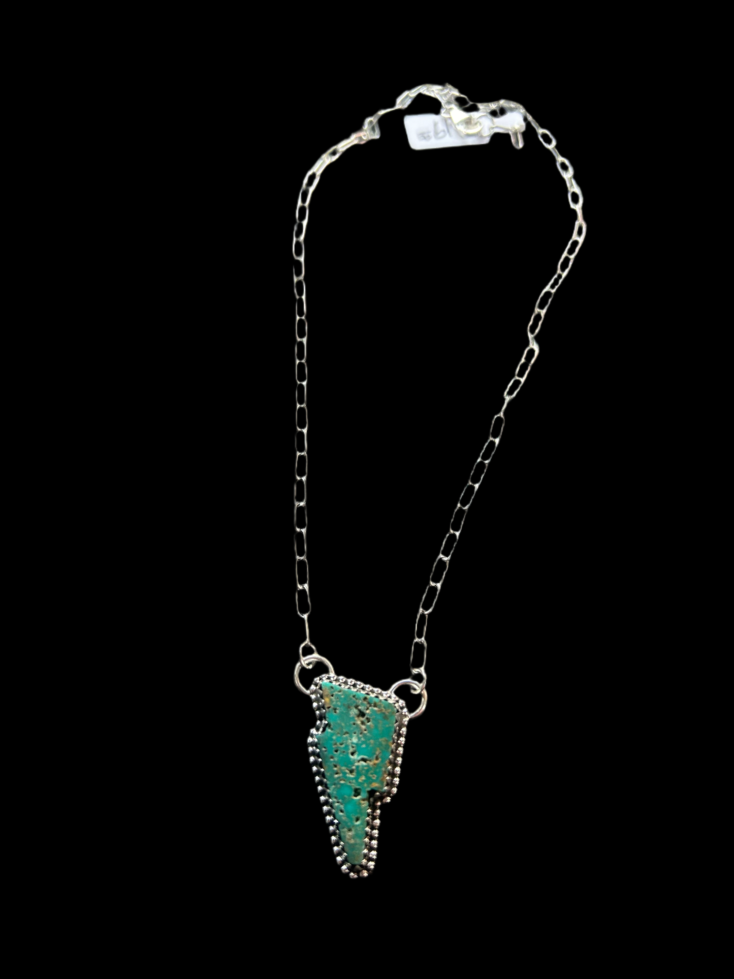 Royston turquoise lighting bolt native made necklace