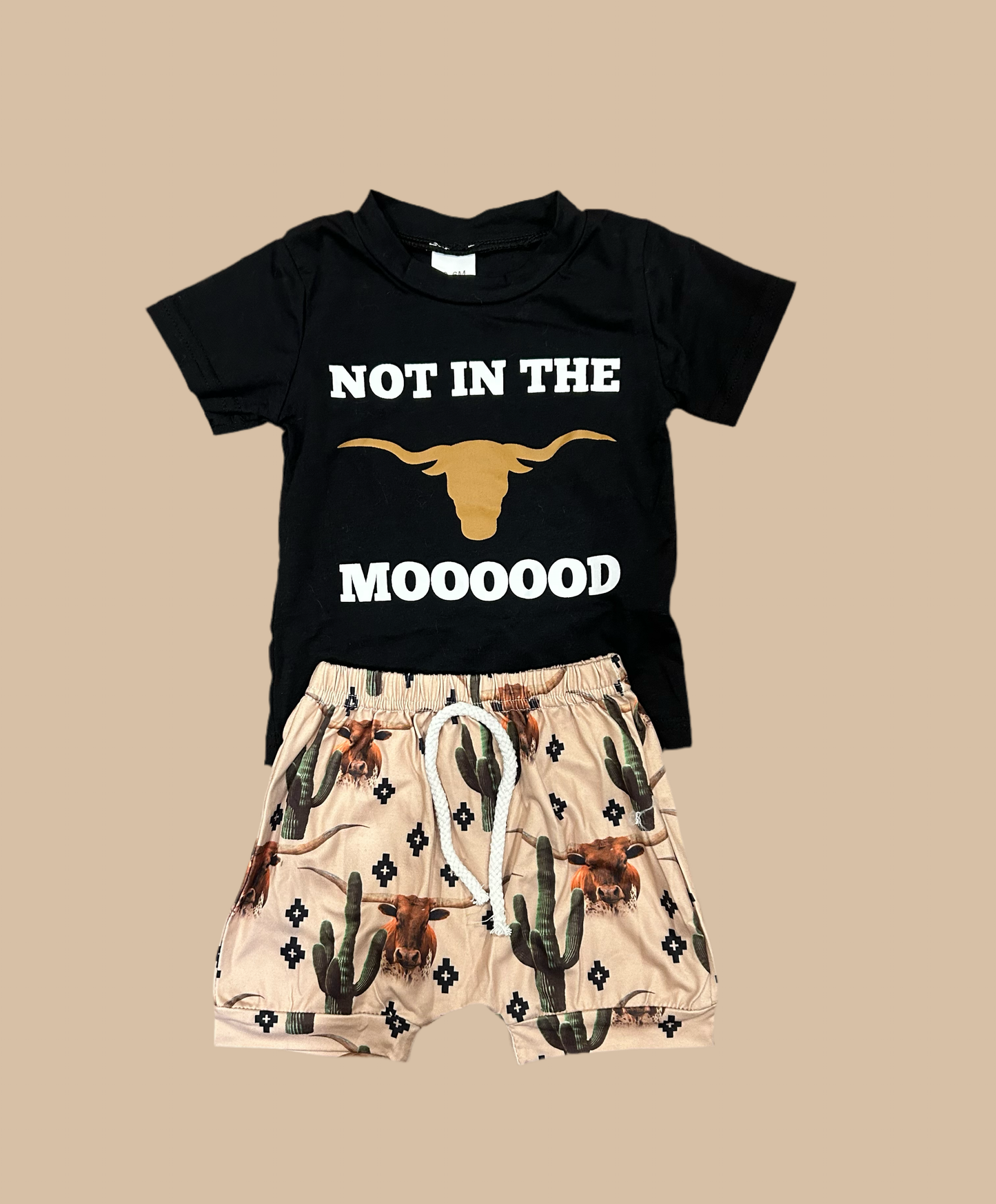 “Not In The Mood” T-Shirt & Shorts Set