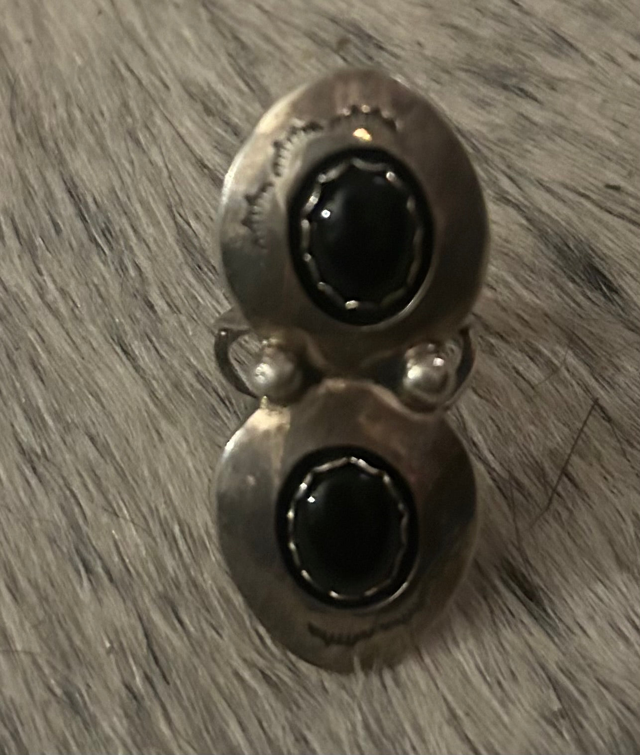 Black onyx vintage ring size 6