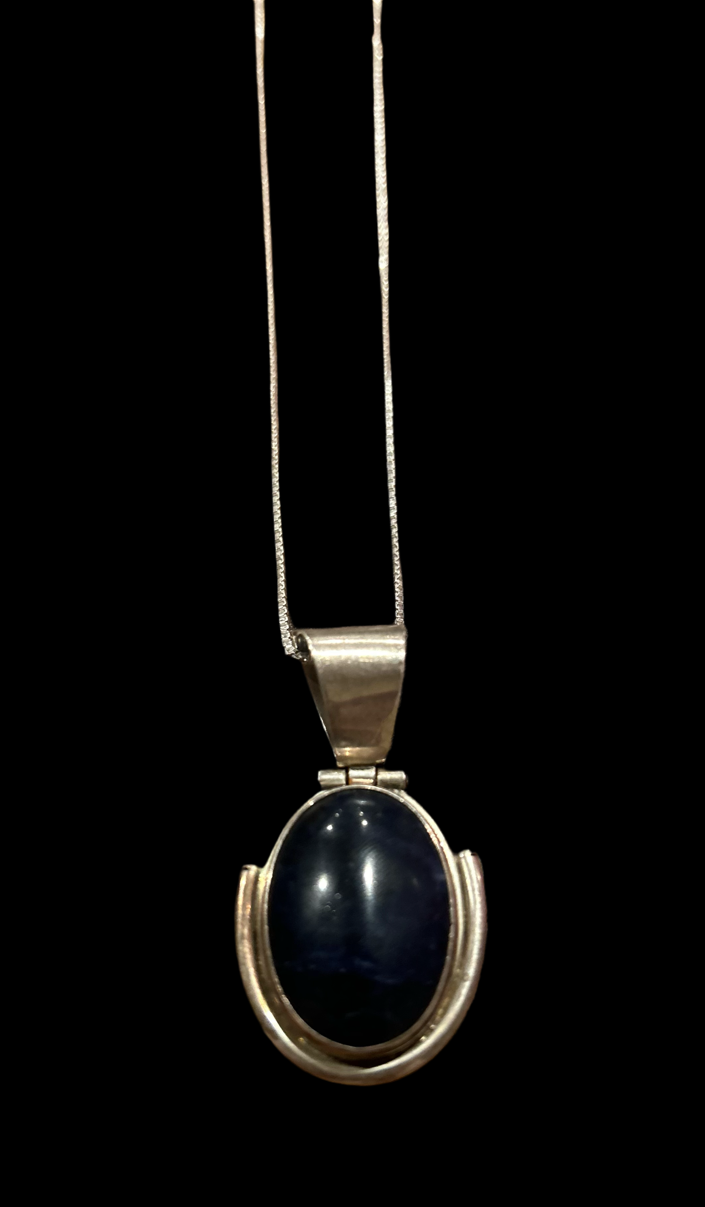 Lapis & sterling silver pendants