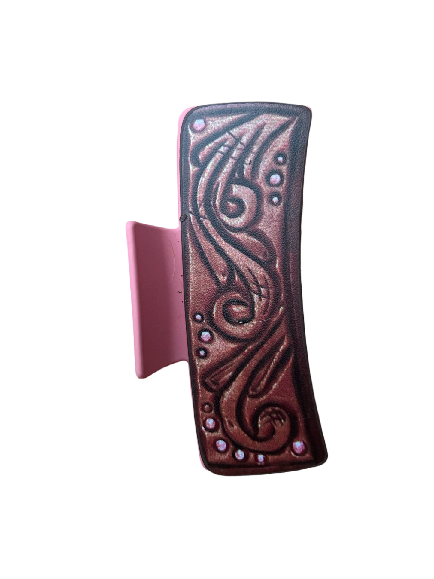 Pink tooled claw clip