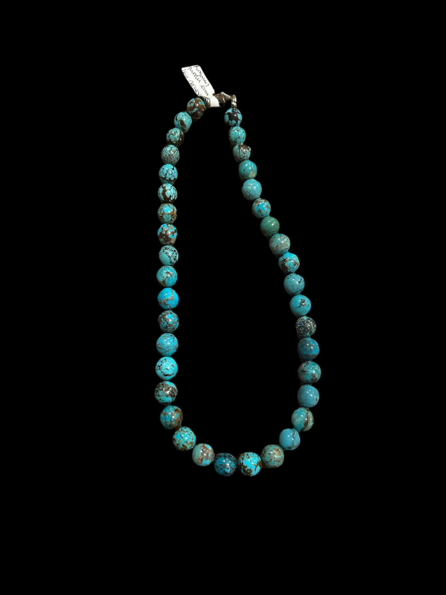 Kingman turquoise 10mm native made necklace