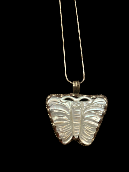 Mother of pearl butterfly pendant