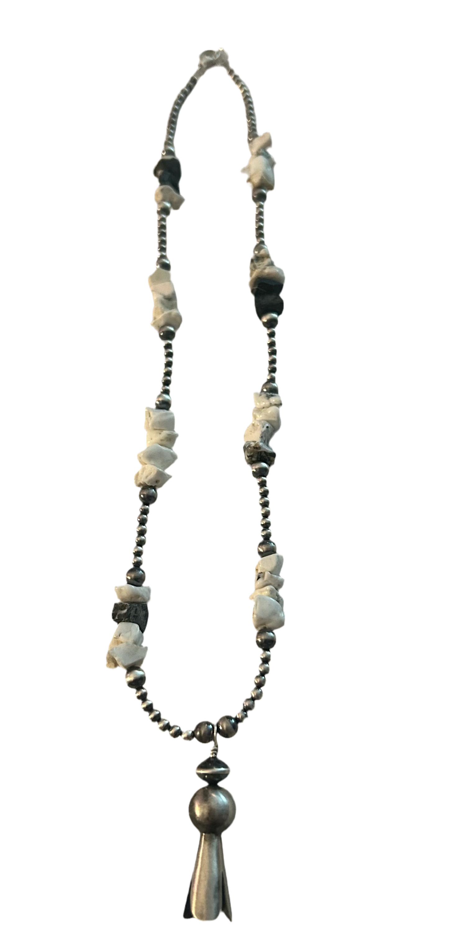 White buffalo blossom necklace