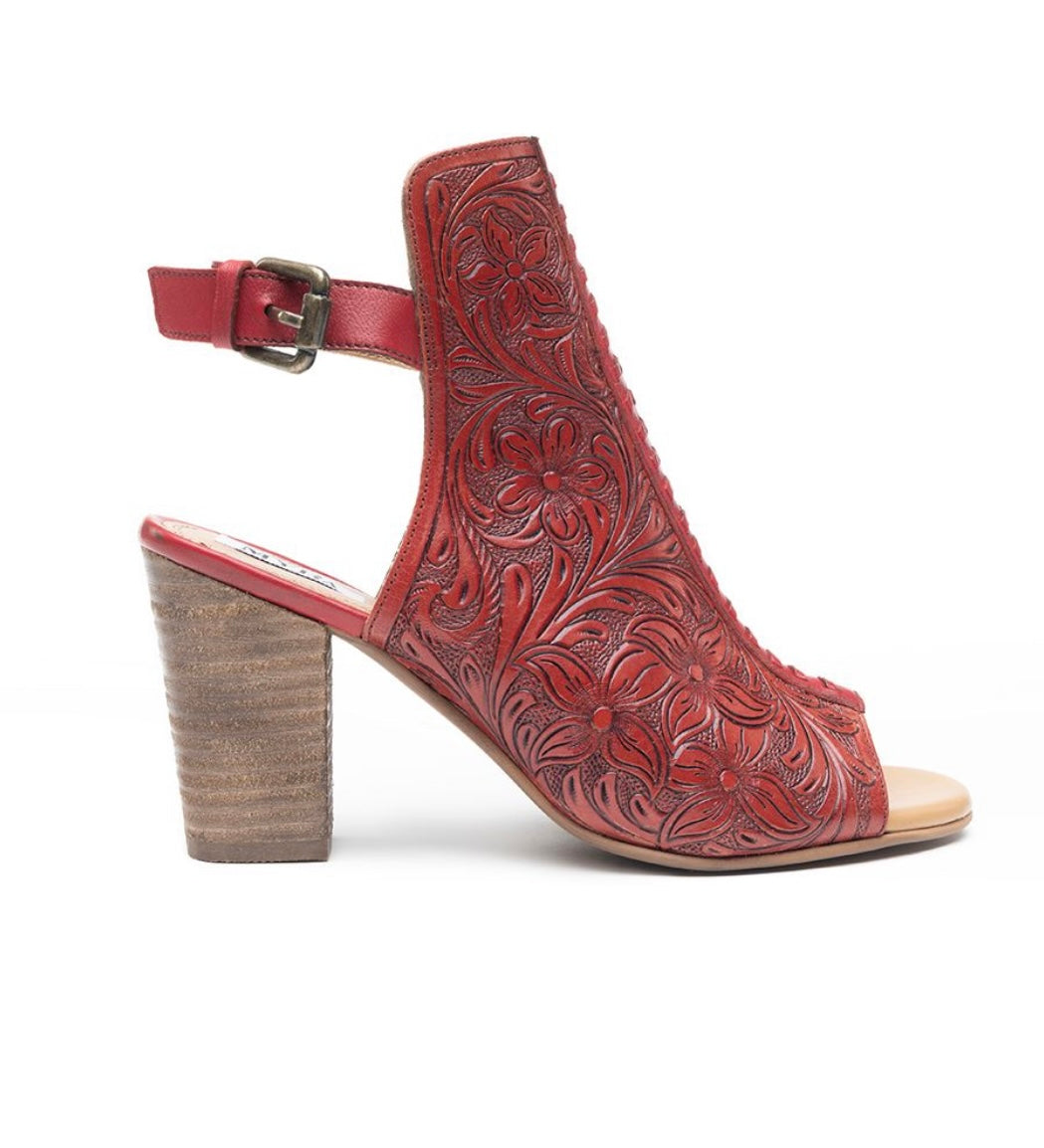 Callandra High Front Hand-tooled Sandal Shoes