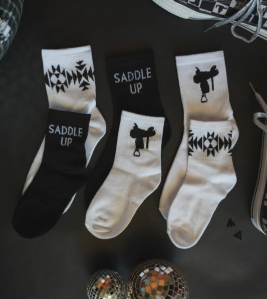 Sock Em Silly Saddle Mono Socks