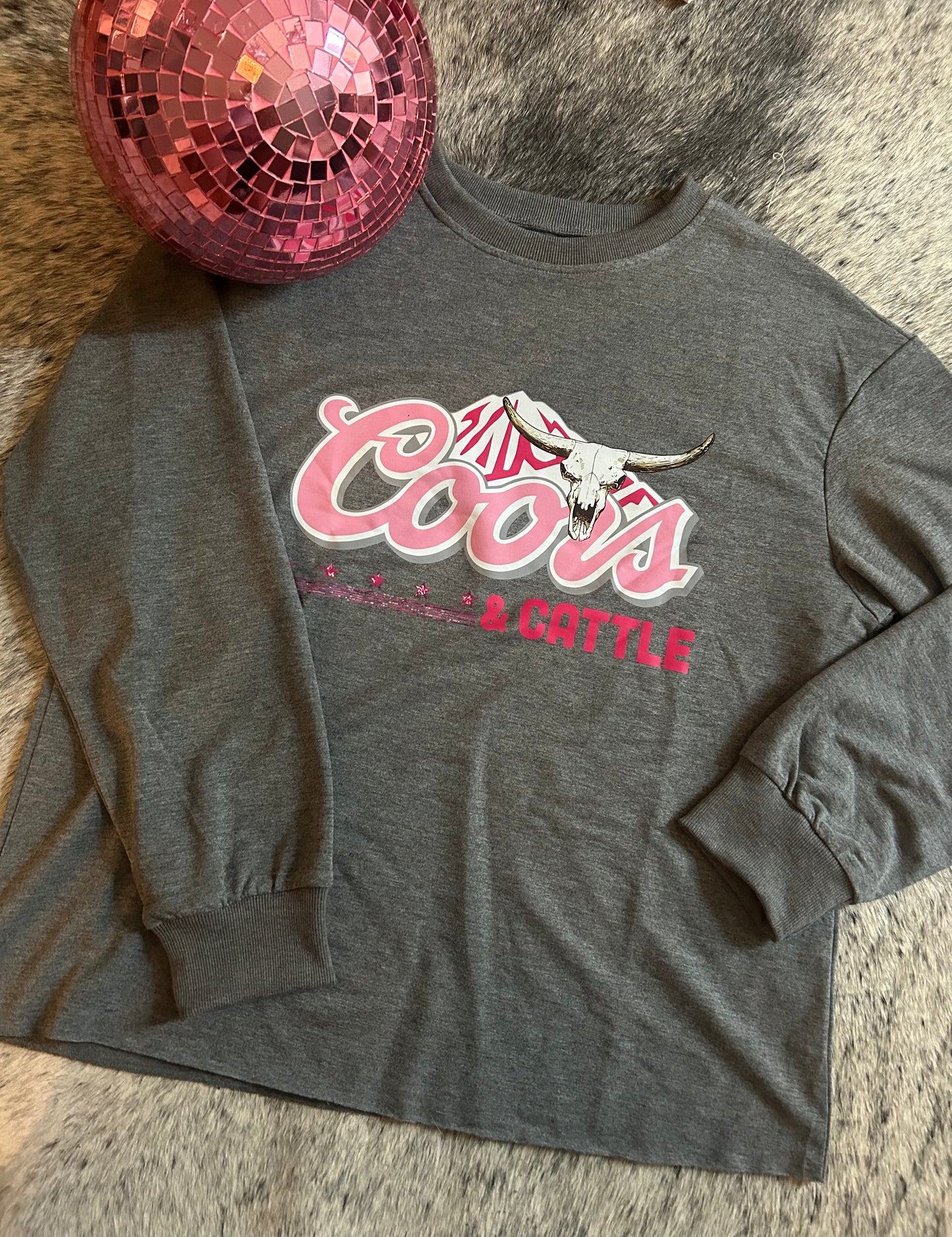 “Coors & Cattle” crew neck