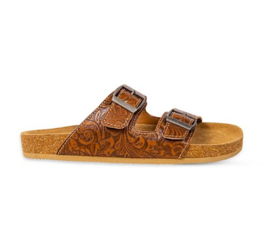 Maggie Hand-tooled Sandals