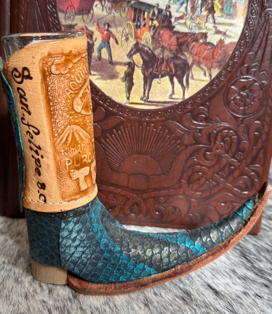 Mexican cowboy boot shot glass