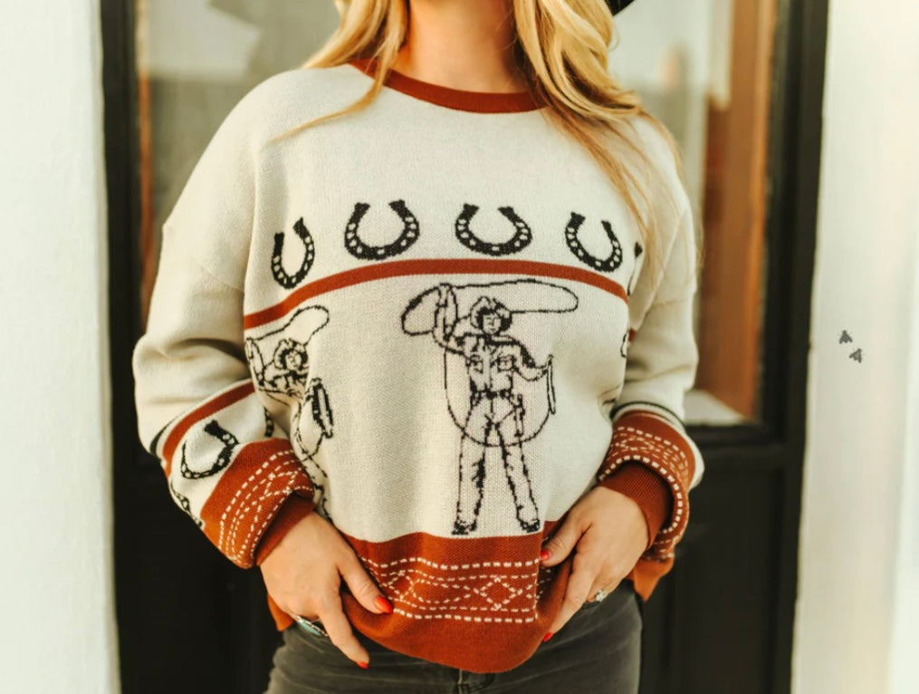 ROOTIN' TOOTIN' COWBOY SWEATER