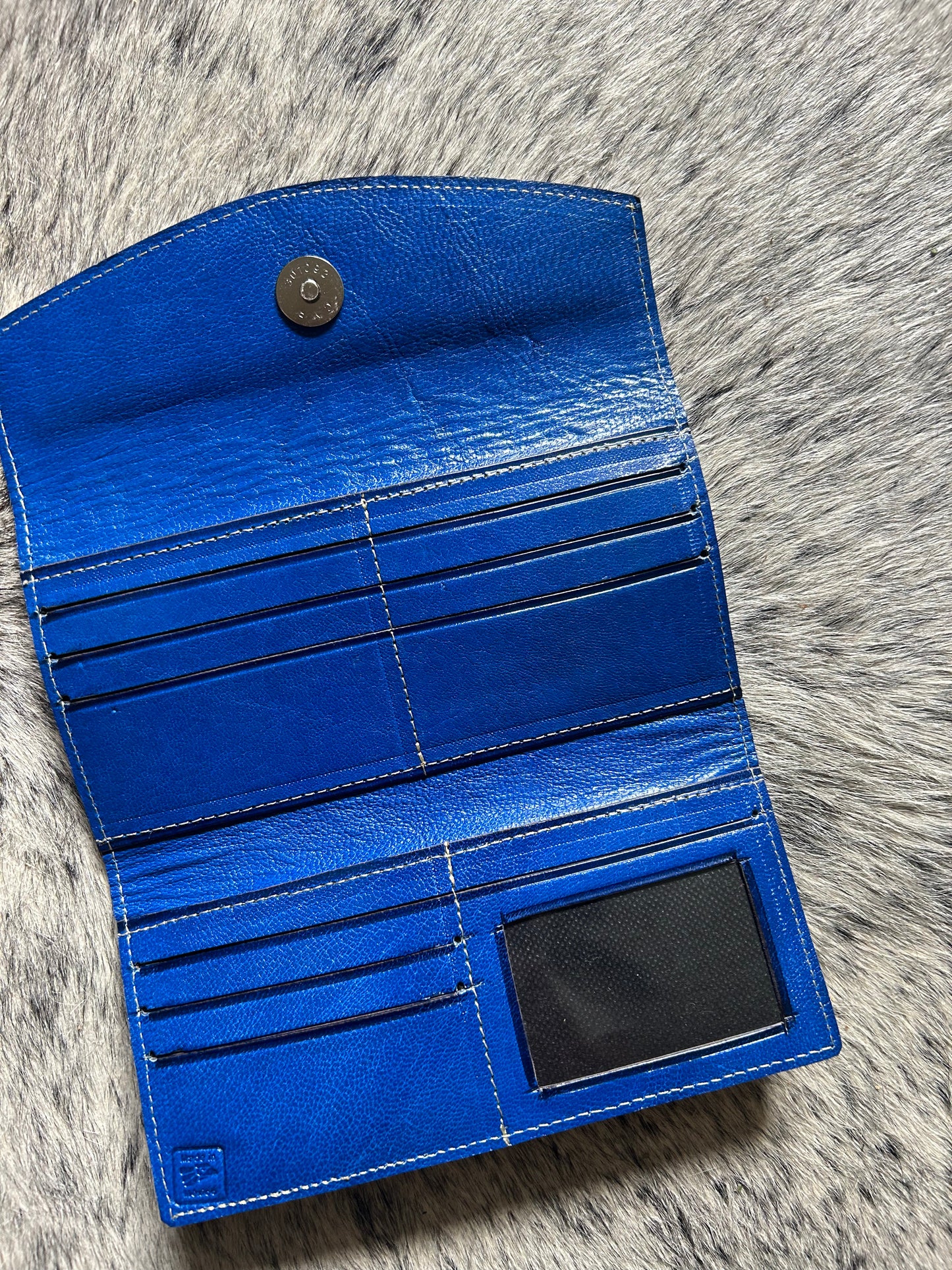 Deep Blue Tooled Wallet