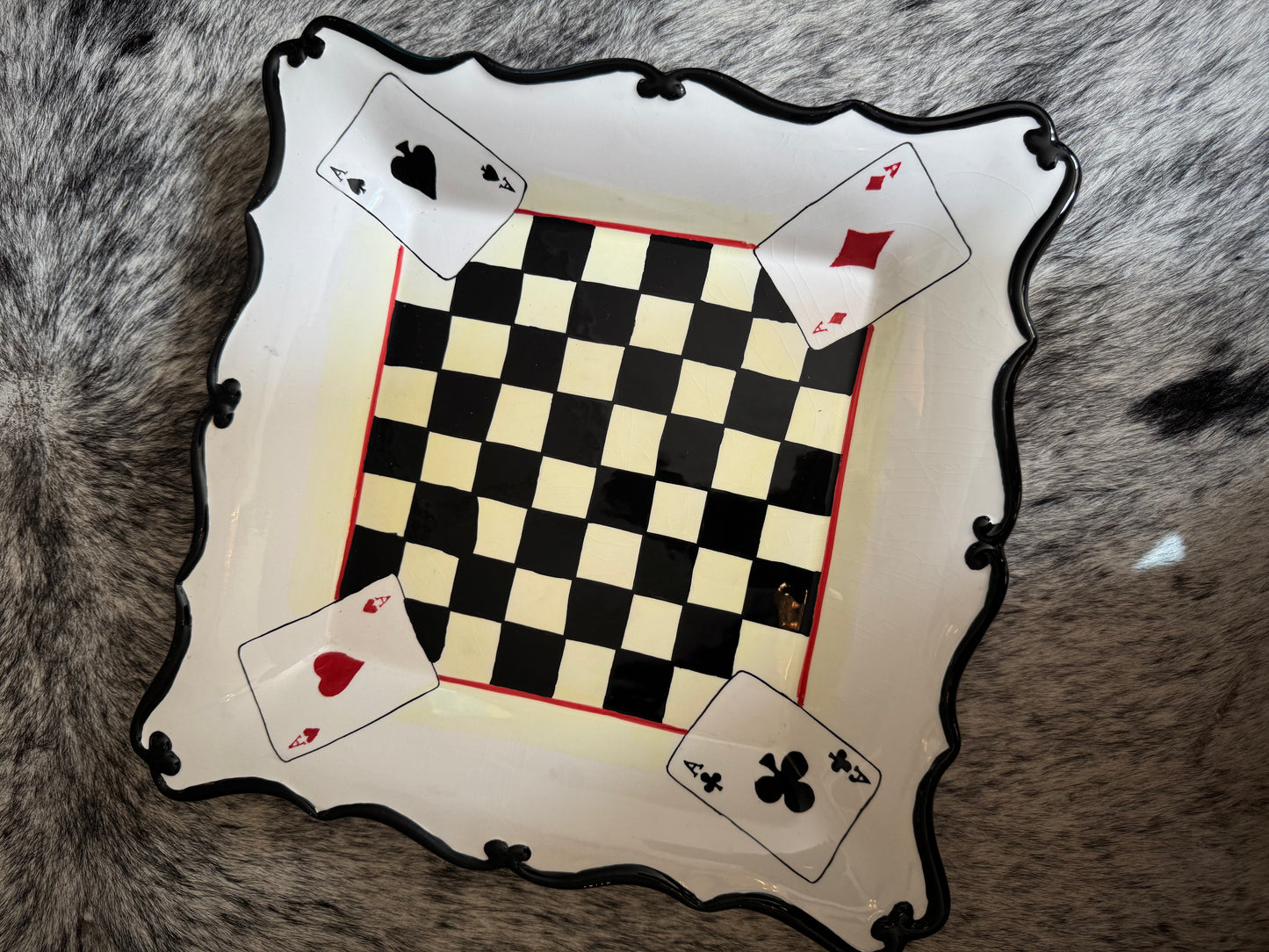 Playing cards plate